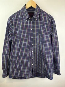Christian Berg Segel Langarm Button Down Hemd blau kariert maritim Large - Bild 1 von 7