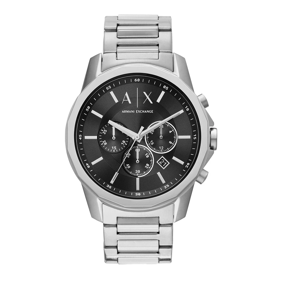 Armani Exchange AX S/Steel Quartz Chronograph Watch AX1720 Gift Box