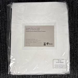 West Elm 54 x 104 in Linen Cotton Ladder Sheer Curtain, Ivory-1 panel - Picture 1 of 4
