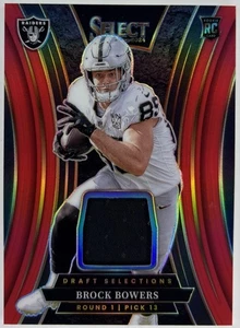 2024 Panini Select #DSM-BBS Brock Bowers Draft Selections Red Patch Raiders - Picture 1 of 2