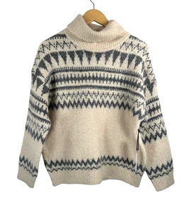 SUÉTER ASTR the Label Fair Isle cuello tortuga ajuste relajado mezcla lana talla S - Imagen 1 de 7