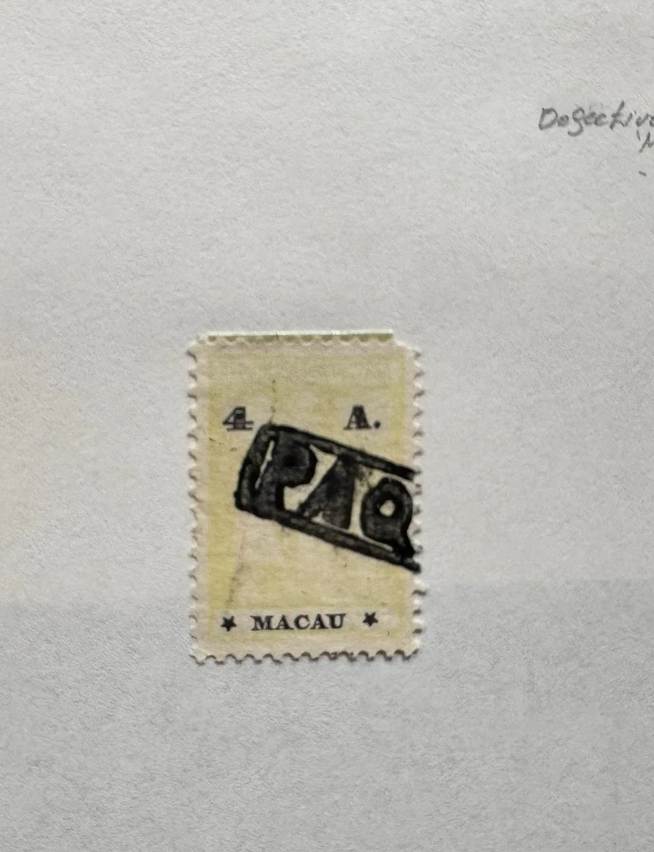 Macao Macao 1924 Ceres #236 + Paquebot Chop + Uso Interesante + Limón 4A Foto 1 de 1