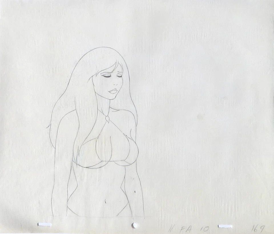 FIRE & ICE: ORIGINAL ANIMATION PRODUCTION DRAWINGS (w/ Free Autograph) - Image 1 of 1