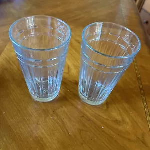 Longaberger Pottery Set 2 Drinking Water Tea 12 Ounce Tumbler Glasses - Picture 1 of 4