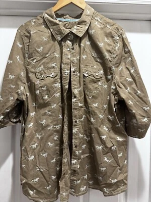 Legacy Falls brown horse button up sz XXL - Image 1 of 4