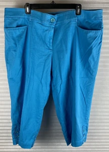 Studio Works Woman's Plus Sz 18W Comfort Waistband Capri Pants 100% Cotton - Picture 1 of 12
