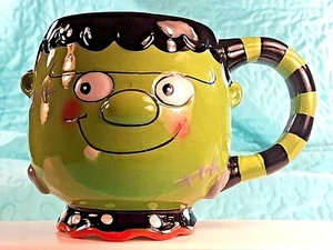 FRANKENSTEIN Happy Monster Mug w/ Wrap Around Design 4" Tall Halloween Cup - Picture 1 of 12