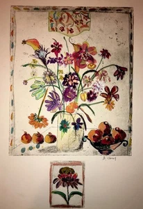 Stampe Floreali-Arte-Stampe Bracha Ragazzo "Incisione con Remarque / Uno di Colorato a Una Mano - Foto 1 di 4