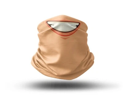 Washable Fabric Face Cover Neck Gaiter With Unique Print Smile Design EU Made - Image 1 of 4