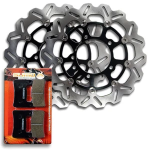 Front High Quality Brake Rotors+Pads for Suzuki GSXR1000 K5/K6/K7/K8 (2005-2008) - Foto 1 di 4