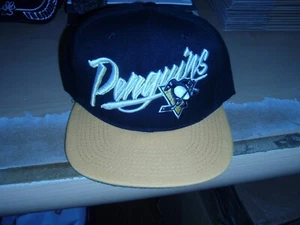   Pittsburgh Penguins Negro y Amarillo NHL SnapBack Sombrero - Nuevo   - Imagen 1 de 2