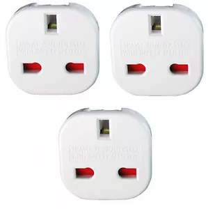 3× Reisestecker Steckdosenadapter Reise Adapter Strom Deutschland auf UK England - Bild 1 von 5