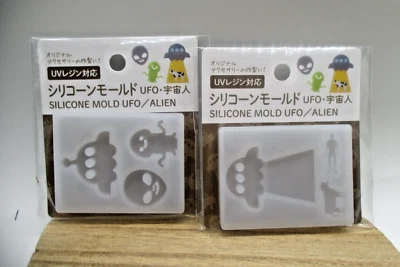2025 new Japanese silicone mold UFO alien  for Uv resin  set of 2 - Image 1 of 3