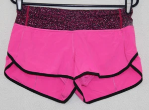 Lululemon Größe 4 Speed Up gefütterte 2,5" Shorts Hot Pink Ringer mit Blumenbund - Bild 1 von 4