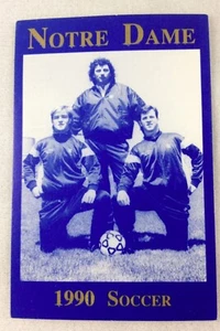 CSOC 1990 Notre Dame Pocket Soccer Schedule Card - Rally's - Picture 1 of 2