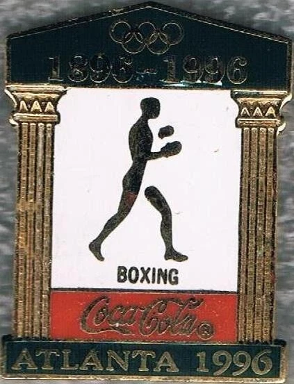 Nice 1996 Atlanta Coca-Cola Olympic Boxing Sponsor Sports Pin - Image 1 of 1