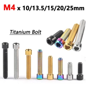 Titanium Bolt M4x10 13.5 15 20 25mm Small Cap Socket Hex Allen Screws Ti Gr5 - Picture 1 of 12