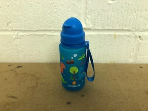 LittleLife BPA-freie Kinder Wasserflasche 400ml blaue Dinosaurier - Bild 1 von 5