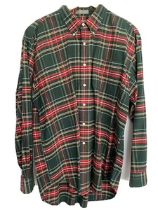 Lord & Taylor Men's Long Sleeve Button Down Green Red Plaid XL - Picture 1 of 11