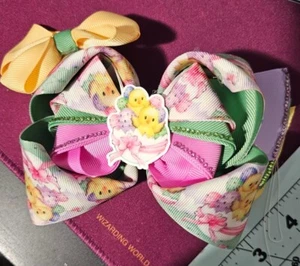 fiocchi per capelli per bambina fatti a mano/lazos para niñas hechos a mano/bambino - Foto 1 di 5