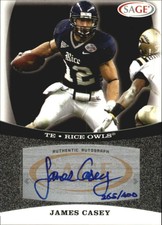 2009 SAGE Autographs Silver #8 James Casey /400