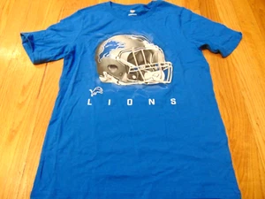 NFL TEAM APPAREL DETROIT LIONS BLUE T-SHIRT YOUTH L (14/16) - Picture 1 of 3