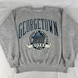 Georgetown Hoyas Crewneck Sweatshirt Vintage 80s 90s Mens Size M Basketball - Picture 1 of 8