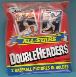 1990 Topps All Stars Doubleheaders 2 card Unopened Pack - Picture 1 of 1