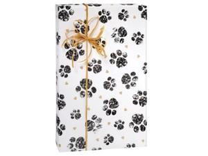 PAWS AND HEART Print Design 24" Gift WRAPPING Paper Choose Length Amount - Picture 1 of 1