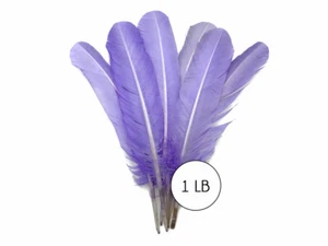 1 Lb Lavender Turkey Tom Rounds Secondary Wing Quill Wholesale Feather Costume - Picture 1 of 12