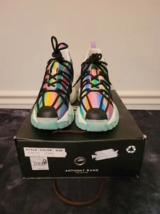 Anthony Wang Rainbow Womnen's Acerola -01 Platform Sneaker US Size 7.5 $110 - Picture 1 of 17