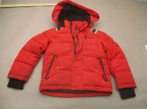 DIESEL Size 7 Kids Unisex Red Full Zip Stand Collar Button Insulated Jacket 646 - Picture 1 of 10