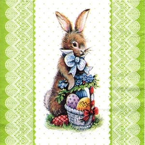 Elegante Hase Papierservietten Ostern Eier. Servietten Hase Ostereier - Bild 1 von 1