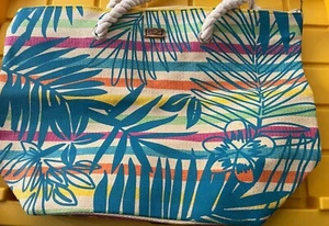Panama Jack Beach Tote Bag - Lightweight Canvas Rope Handles - Picture 1 of 1