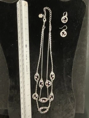 Collar Swarovski Brillante, Pendientes Blancos Foto 1 de 3