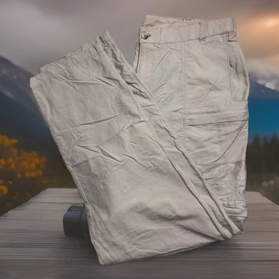 Columbia Convertible Pants Women’s Beige Hiking Nylon UPF 30+ Size Large — 第 1/4 张图片