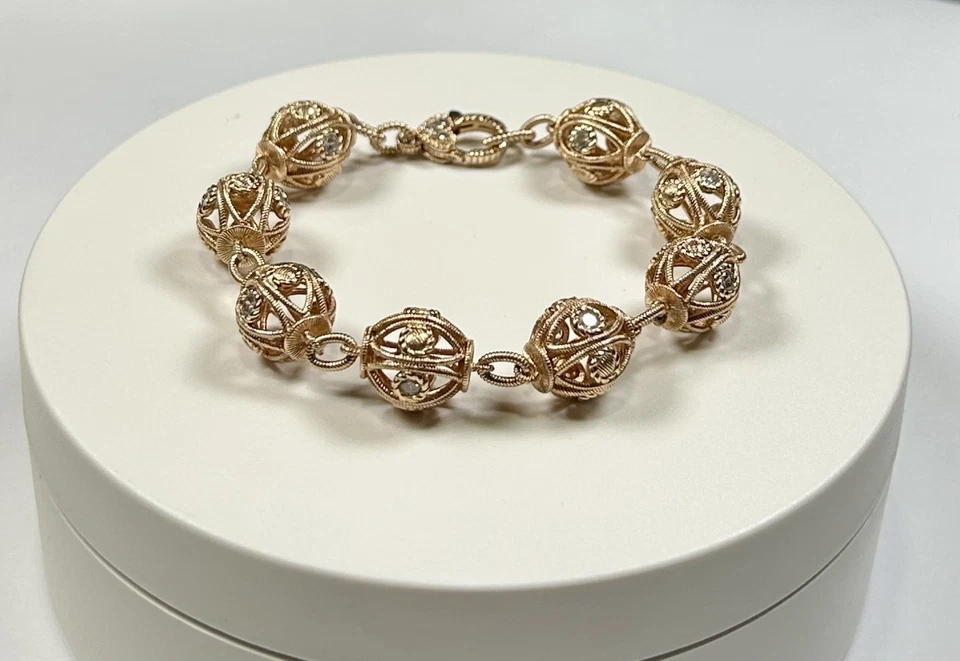 Браслет трюфель Judith Ripka из чистого серебра 14 карат с покрытием из розового золота - Изображение 1 из 4