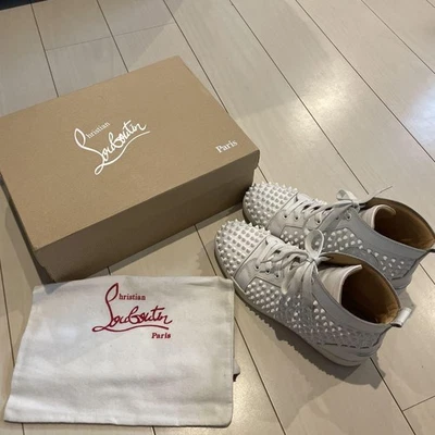 Christian Louboutin Sneakers Borchie Scarpe Bianco Taglia 41 US Circa 8 da Uomo - Immagine 1 di 4