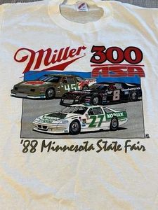 Vintage Miller 300 Race TShirt ASA Size Large Jerzees 88’ Minnesota State Fair - Picture 1 of 5
