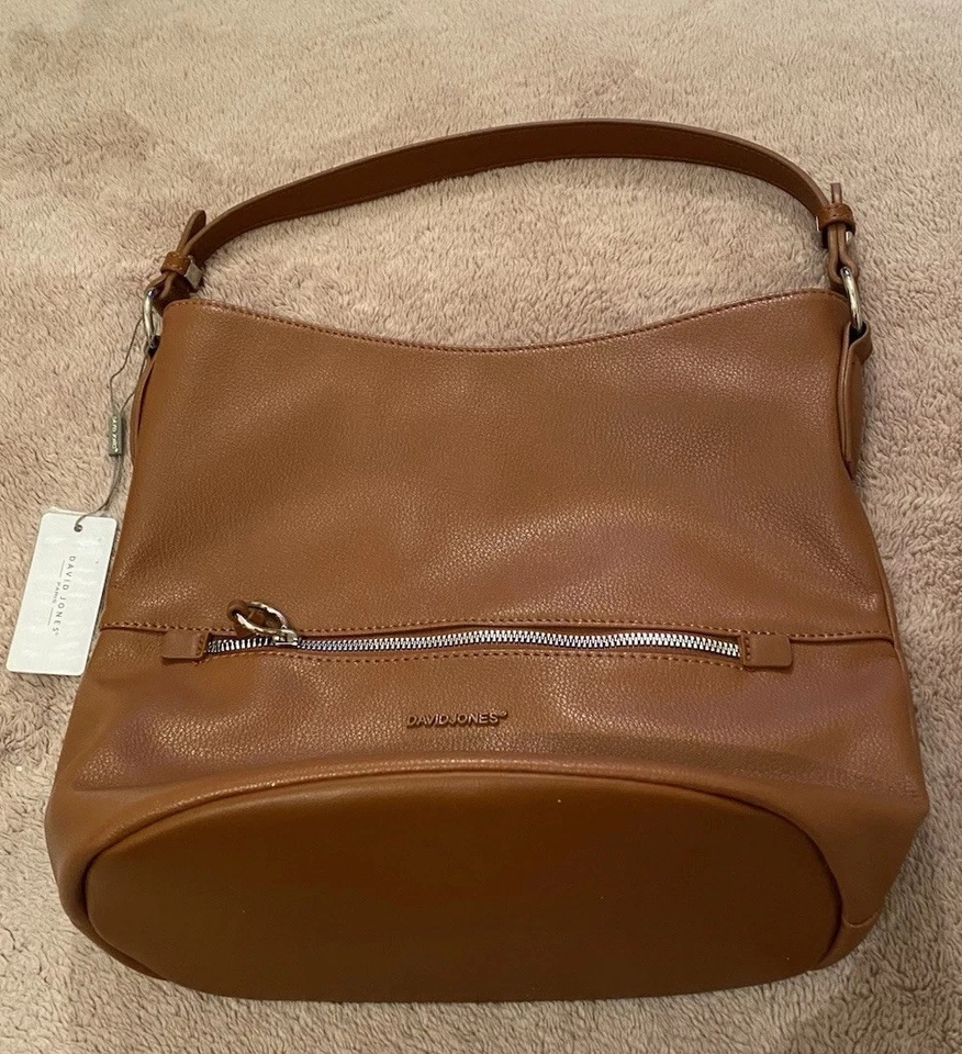 Brown Hand Bag With Detachable Shoulder Strap Designer Bag David Jones - Image 1 of 4