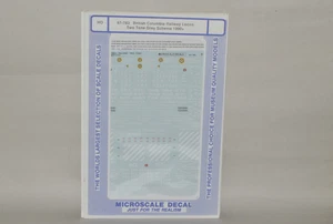HO scale Microscale decals 87-783 British Columbia Railway Locos Two Tone Grey - Picture 1 of 1