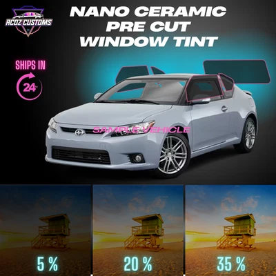 Película de tinte de ventana precortada nano cerámica para Scion TC 2011-2016 todos los lados + parte posterior Foto 1 de 4