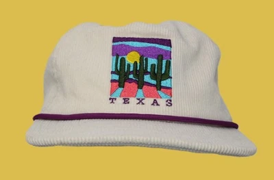 Gorra de Pana Cuerda con Tirantes Bordada TEXAS Sombrero Ajustable con De Colección Feelz Foto 1 de 4