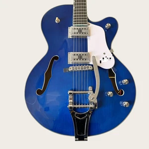 Hollow Body Jazzgitarre E-Gitarre HH Tonabnehmer Chrom Hardware - Bild 1 von 10