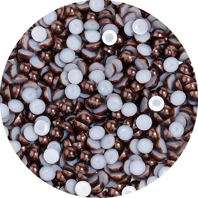 800 cuentas acrílicas media perla 6 mm parte posterior plana gemas redondas álbum de recortes elección de color Foto 1 de 4