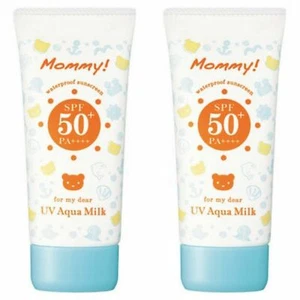 Mommy UV Aqua Milk Sonnencreme Wasserdicht 2er Pack Set 50g Alkoholfrei Made in Japan - Bild 1 von 4
