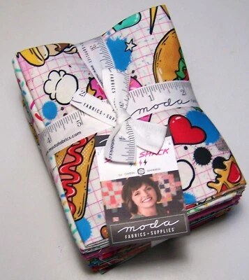MODA 22 piece SNACK SHACK FQ Bundle of 100% Cotton Fabric - Image 1 of 2