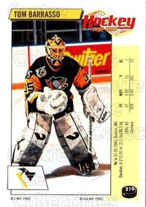 1992-93 Panini Stickers French #219 Tom Barrasso