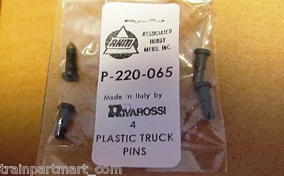 P-220-065 TRUCK PINS FOR HOLDING ON AHM TRUCKS, AHM & RIVAROSSI FACTORY ORIGINA - Image 1 of 3