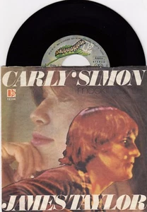 CARLY SIMON & JAMES TAYLOR MOCKINGBIRD 1974 RECORD YUGOSLAVIA 7" PS - Picture 1 of 2